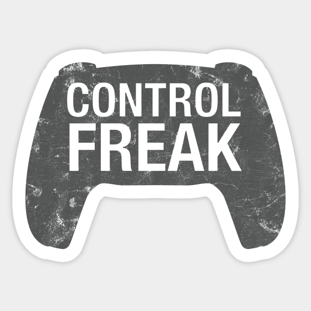 Control Freak Video Game Console Controller - Funny Gamer Sticker by cottoncanvas